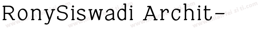 RonySiswadi Archit字体转换